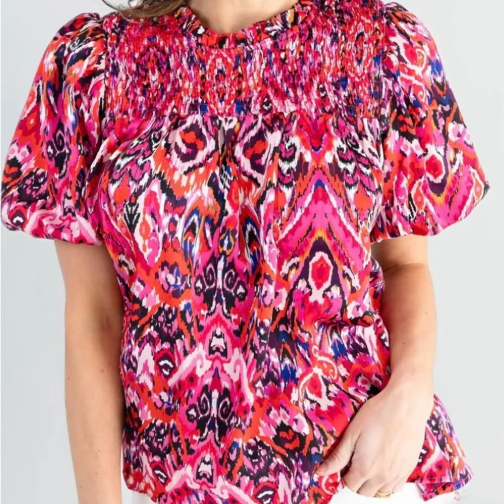 TCEC Multicolor Patterned Blouse ‘Marine’ Top